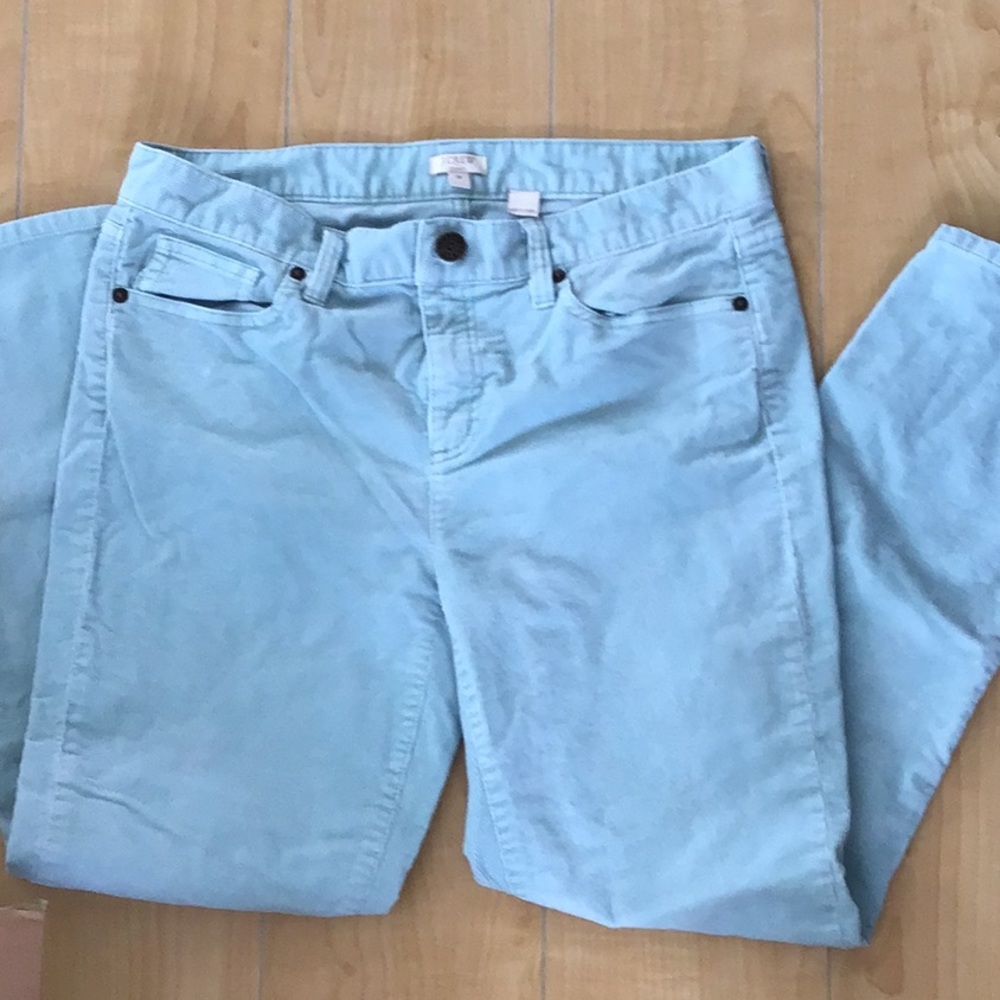 Jcrew stretch mint corduroy